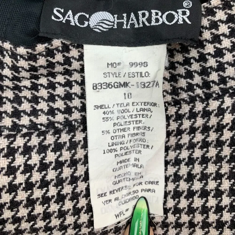 Vintage wool houndstooth pencil skirt by SAG HARBOR - Picture 4 of 16